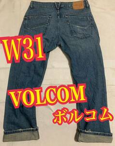 VOLCOM ボルコム　デニムパンツ　ジーンズ　刺繍ロゴ　W31