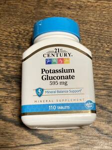 21st CENTURY カリウムサプリメント Potassium Gluconate 595mg 110粒