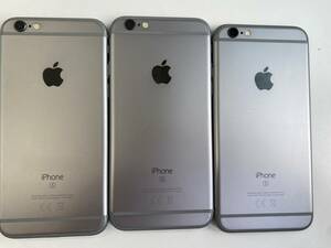 【SIMフリー】3台セット iPhone6s 32G 　スペースグレイ　ソフトバンク○　バッテリー100% アクティベーションロックなし　本体のみ　中古