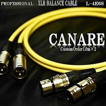 【新品】CANARE カナレL-4E6S XLRケーブル1m×2本【高品質】yellow_画像1