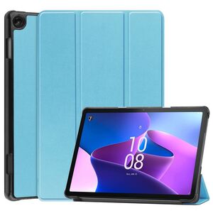 Lenovo Tab B10 (3rd Gen) / Lenovo Tab M10 Gen 3 対応 タブレットケース マグネット開閉式 スタンド機能 三つ折 カバー シーブルー