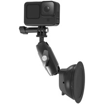 GoPro Insta360 スマホなど装着可能 車載カメラ用 吸盤マウント カメラカーマウント フロントガラスホルダー 車載マウント 360度回転_画像1