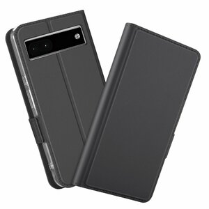 g-gru pixel 6a case notebook type case cover Google Pixel 6a magnet ticket holder black 