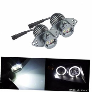 ANGRONG 2x 20W LEDヘッドライトエンジェルアイズハローリングライトバルブ（ハロゲンライト付き）6000Kホワイト（BMW E90 E91 LCI 2009用