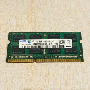 SAMSUNG ノートPC用メモリ 4GB 2Rx8 PC3-10600S-09-11-F3 M471B5273DH0-CH9