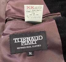 ◆ TORNADO MART (トルネードマート) ベロア ピークドラペルのテーラードジャケット (黒) サイズM ◆_画像8
