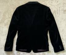 ◆ TORNADO MART (トルネードマート) ベロア ピークドラペルのテーラードジャケット (黒) サイズM ◆_画像2