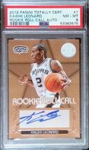 2012-13 Panini Totally Certified Rookie Roll Call Autograph RC Kawhi Leonard PSA8_画像1