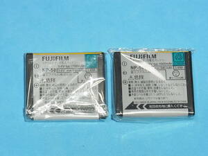 FUJI FILM 未使用品 純正バッテリー NP-50 ２個 管理447 互換 D-LI68、D-LI122 KLIC-7004 NP-50A