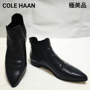【極美品】COLE HAAN HARA ブーティ 山羊革ブラック 24cm