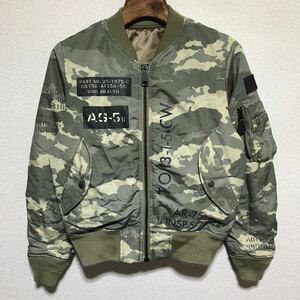 [ prompt decision old clothes ]AVIREX/ Avirex /40 anniversary commemoration model /MA-1/ reversible flight jacket / cotton inside / camouflage / camouflage / lady's /S size /6252054