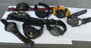 中古　＊ CASIO 　　G-SHOCK　　 まとめて　　（ジャンク扱い）：　WA-２