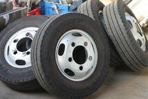 #2486 トラックパーツ！キャンター１５インチ ５穴 ６本セット タテ溝 195/85R15（２２年製） 中古タイヤセット！＃格安タイヤ #バリ山_画像1