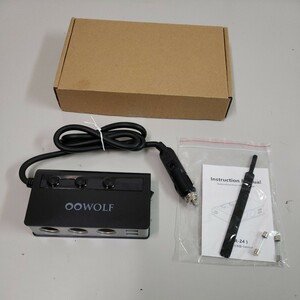 601y1518★OOWOLF シガーソケット 3連 4ポート付き USB充電器 最大180W スマートIC 急速充電 増設 カーチャージャー 