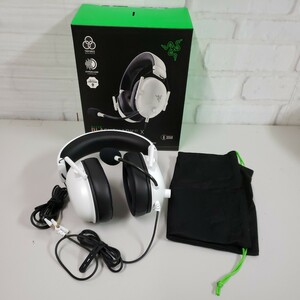 601y2409★Razer BlackShark V2 X White ゲーミングヘッドセット 3.5mmアナログ 7.1ch サラウンド 特許技術採用50mm