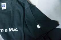 Apple "Hello, I'm a Mac." ロゴプリントTシャツ Mサイズ　ブラック 非売品 レア 新品_画像3