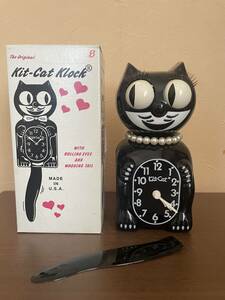 キットキャットクロック/Classic Black Miss Kitty-Cat Klock/ブラック/訳アリ