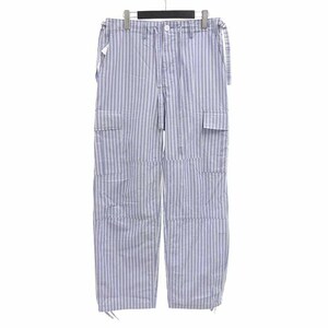 【特別価格】UNUSED 20SS UW0867 stripe pants. ストライプ カーゴ パンツ ブルー メンズ1