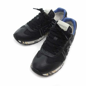 【PRICE DOWN】PREMIATA LUCY 1465 レザー ローカット スニーカー ブラック メンズ40