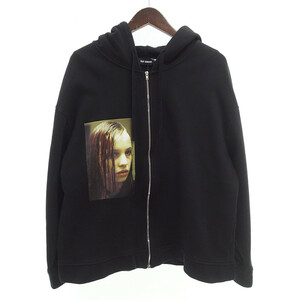 RAF SIMONS 18AW Christiane F. Wet Hair ジップアップ パーカー ブラック メンズS