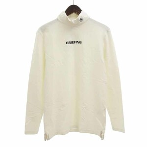 BRIEFING ゴルフ 21AW MS WARM LS HIGH NECK 長袖 カットソー オフホワイト メンズM