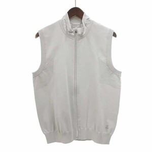 【PRICE DOWN】LANVIN SPORT ゴルフ ECOPET フルジップ ニット ベスト グレー メンズ38