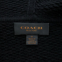 COACH エルボーパッチ ジップアップパーカー ニット ブラック メンズM_画像3