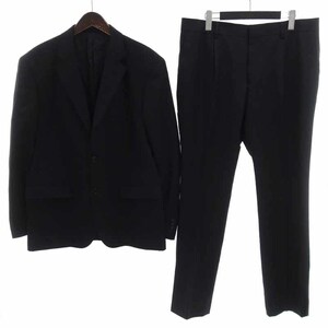 【特別価格】MR GENTLEMAN ESSENTIAL ジャケット スラックス スーツ セットアップ ブラック メンズXXL