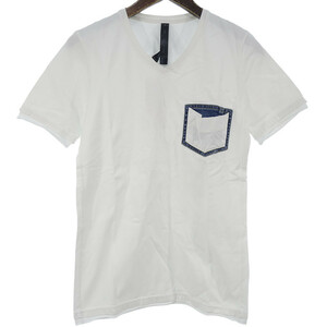 WJK 7943 lj91t denim pocket-T デニム ポケット Tシャツ ホワイト メンズS