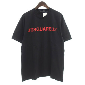 DSQUARED2 19SS Logo S/S Crew ロゴプリント クルーネック 半袖 Tシャツ ブラック メンズM