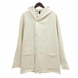 【PRICE DOWN】WARE ハンドメイド Heavy Jersey Hooded Coat パーカー コート ホワイト系 メンズフリーサイズ