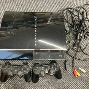 ●PlayStation 3本体ブラック コントローラーふたつ