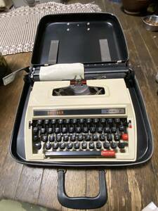 < antique >< Showa Retro ><BROTHER typewriter >< Brother WIDE 7>< protection mobile case >(4114a)