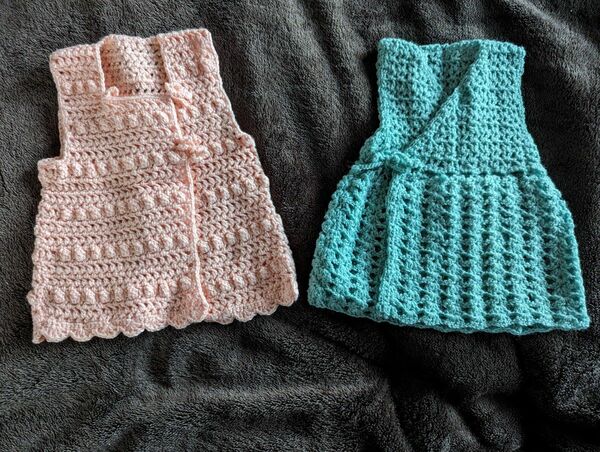 新生児用ベスト 手編み