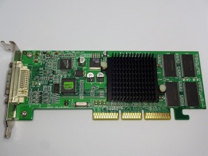 MSI GeForce2 MX400 32MB MS-8817 AGP接続ビデオカード ロープロファイル ファンレス 中古動作品