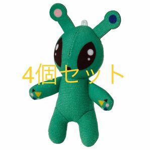 IKEA 4個セット 小さな宇宙人 グリーン 10 cm キーホルダーぬいぐるみ ストラップ