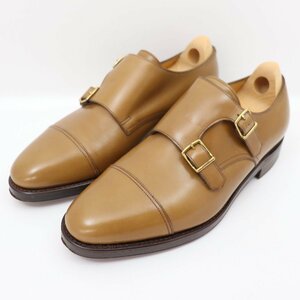 IT6EGVNKQUDC 即決 本物 JOHNLOBB ジョンロブ ウィリアム ダブルモンク ブラウン系 ビジネスシューズ メンズ 7 1/2 EE 純正 シューツリー