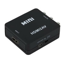 HDMI→RCA変換器 AVコンバーター HDMI→AV変換 USBケーブル付き (Black) 3色ケーブル カーナビ　タイプC→HDMIのケーブル付_画像2