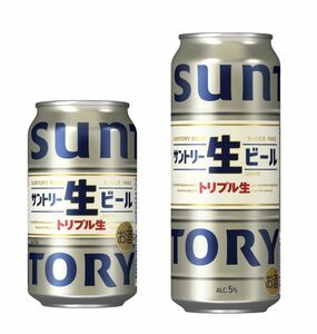 O17-43 1円～訳あり セット サントリー 生ビール トリプル生 Alc.5％ 350ml×24缶 500ml×24缶　同梱不可・まとめて取引不可