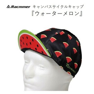 【送料140円】Racmmer キャンバスキャップ 『ウォーターメロン』やっぱり夏にはスイカ！　フリーサイズ /ユニセックス/3カラー