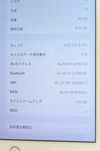 [ジャンク] docomo SIMロック iPad Air2 Wi-Fi+Cellular 16GB MGH72J/A シルバー [バッテリー劣化][9528]_画像4