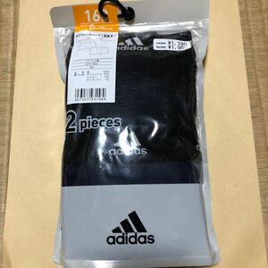 未開封　adidasボクサーブリーフ160 綿100%前開き　ブラック ネイビー