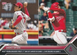 2023 Topps Now☆大谷翔平 ダブルヘッダー1試合目初完封、2試合目2本塁打 24時間限定 日本代表 エンゼルス 元日本ハム