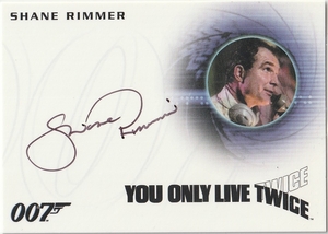 2015 007 JAMES BOND ARCHIVES ☆ Shane Rimmer (Hawaii Radar Operator) 直筆サインカード You Only Live Twice