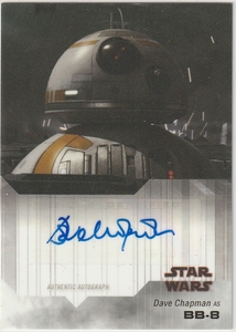 2018 Topps On-Demand Set #2 - Star Wars: The Last Jedi ☆ Dave Chapman as BB-8 直筆サインカード オンライン限定