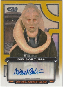 2017 Topps Star Wars Galactic Files Reborn ☆ Michael Carter as Bib Fortuna 直筆サインカード 25枚限定 Gold