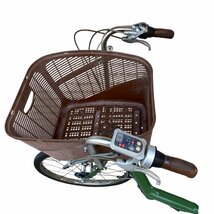 ◆中古品/直接引き取り限定◆ Angelino 電動自転車 自転車 電動アシスト 緑 グリーン ブリジストン J55377N_画像2