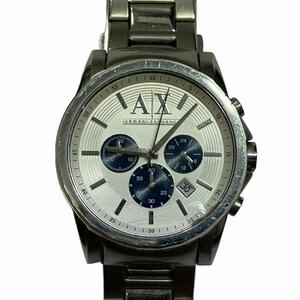 【中古品】 ARMANIEX アルマーニEX 腕時計 AX2500 メンズ クロノグラフ 白 メンズ腕時計 ケース有 N56612RE