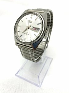 aet1431 SEIKO セイコー LORD MATIC ロードマチック シルバー文字盤 5606-7000 稼動品 自動巻き ベルト社外