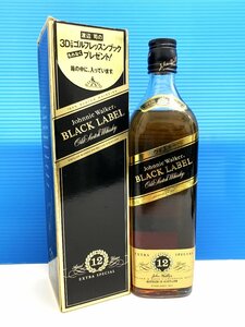 aet1-17 【送料無料・未開栓】JOHNNIE WALKER ジョニー ウォーカー BLACK LABEL 黒 ブラックラベル 12年 750ml 43% 古酒